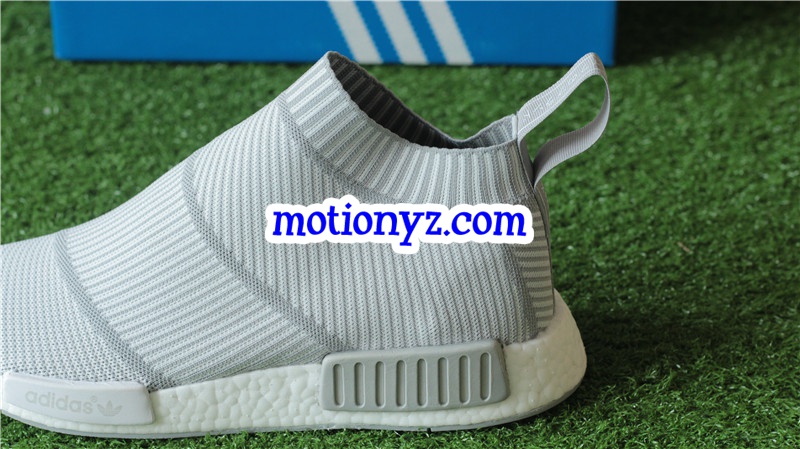 Real Boost Adidas NMD City Sock Primeknit Light Grey